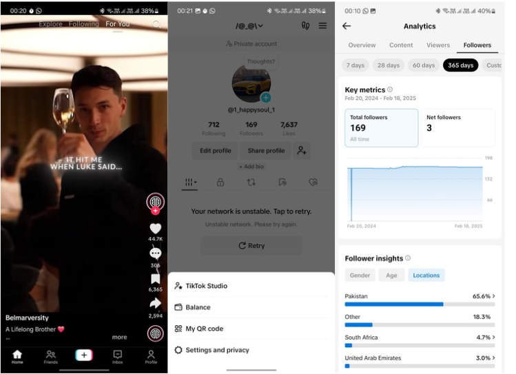 แสดงวิธีดูการวิเคราะห์ TikTok ในแอพมือถือ