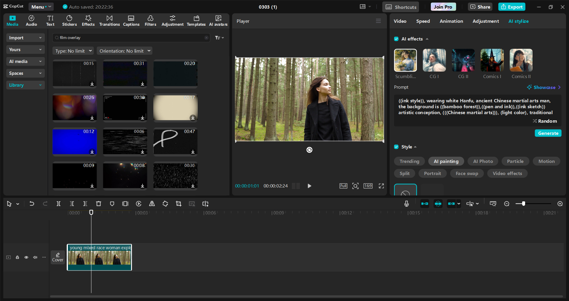 Interfaz del CapCut editor de video de escritorio: una herramienta valiosa para encontrar superposición gratuita de películas de películas