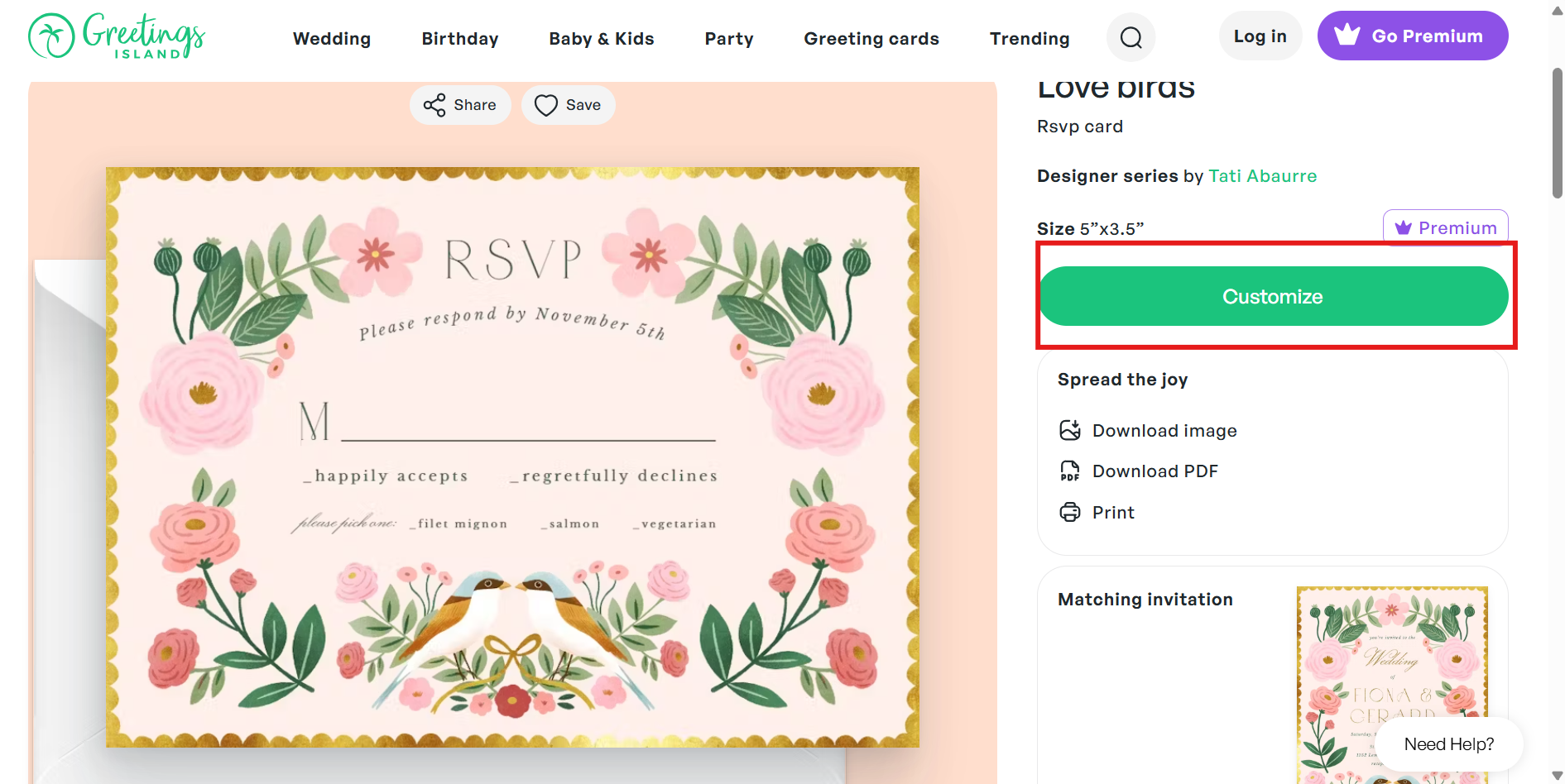 Custom RSVP postcards