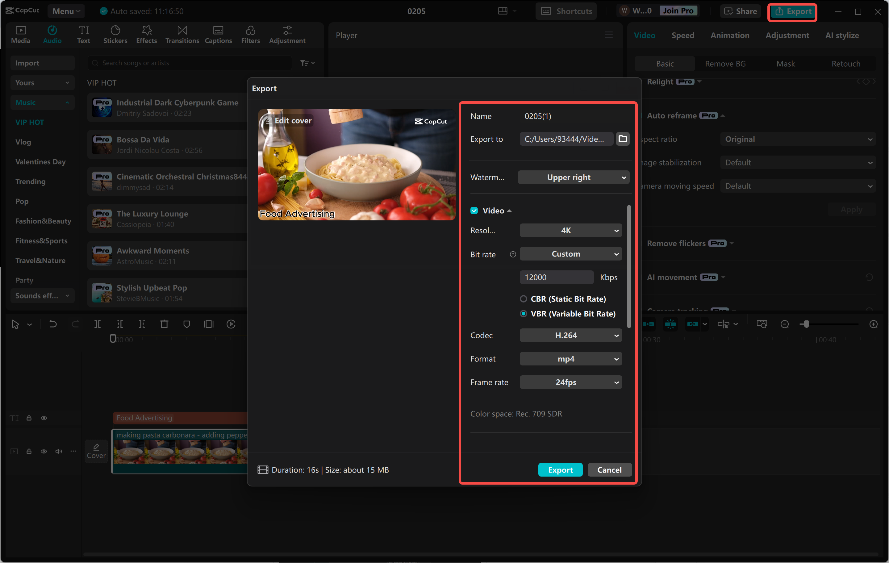 Exporter une vidéo à partir de l' CapCut éditeur vidéo de bureau