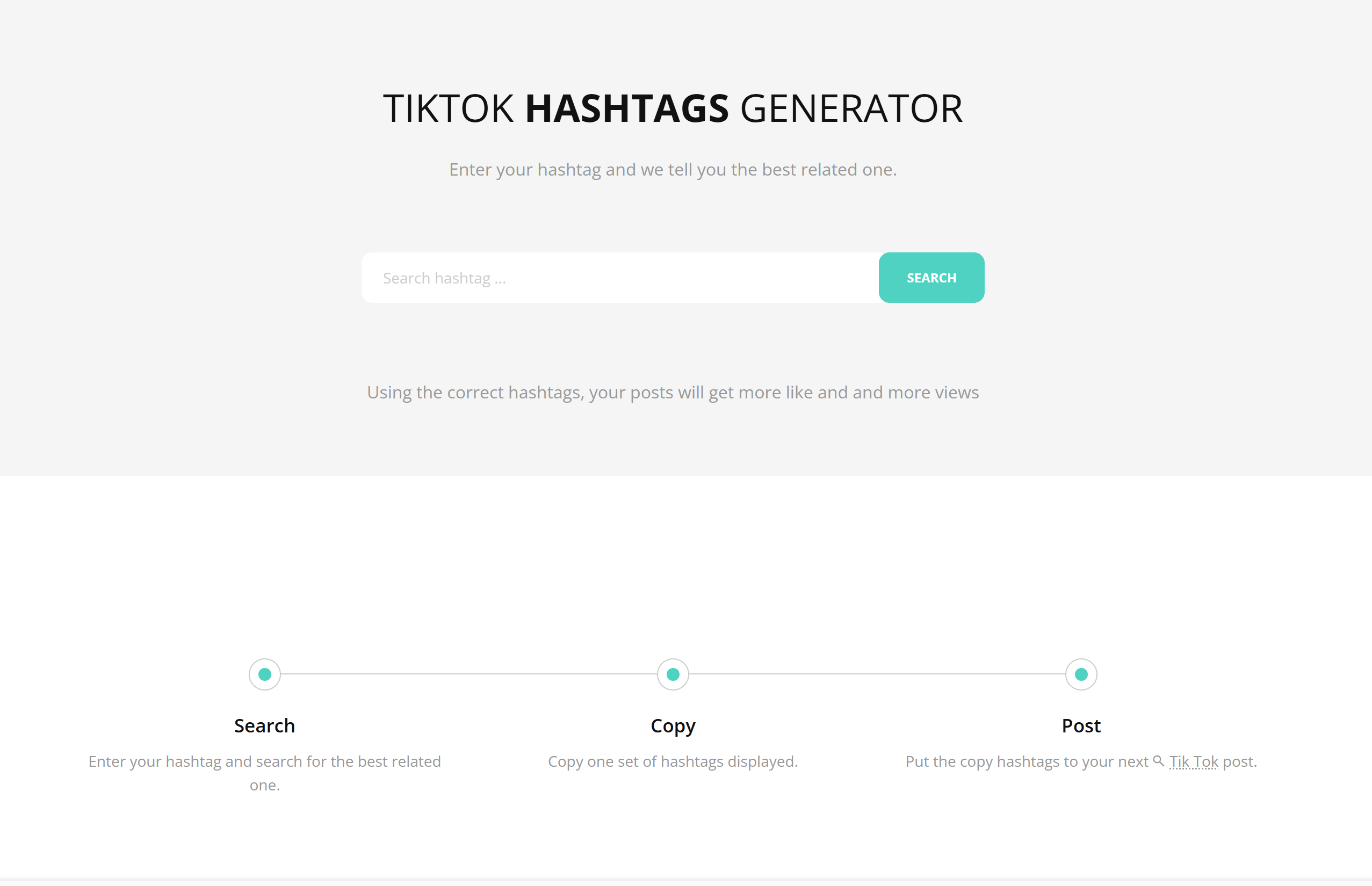 Ferramenta de análise de hashtag TikTok: TiktokHashtags