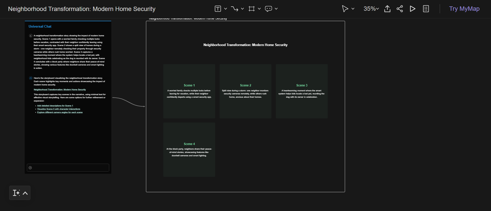 MyMap.AI online free storyboard creator