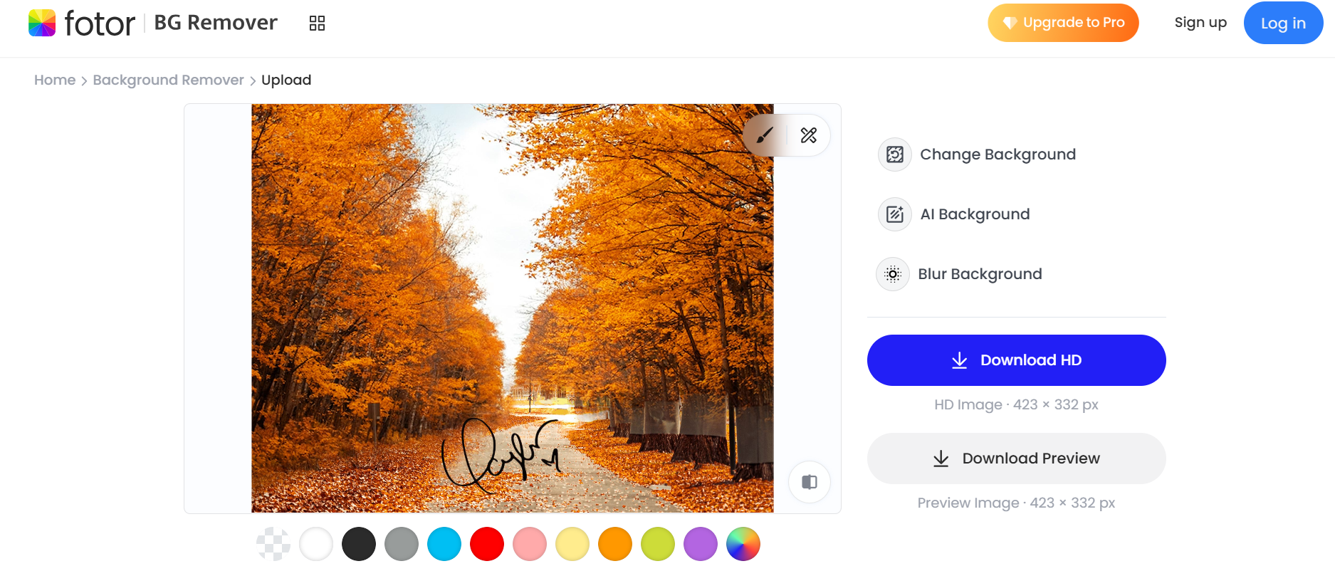 foto tanda tangan add online dengan Fotor