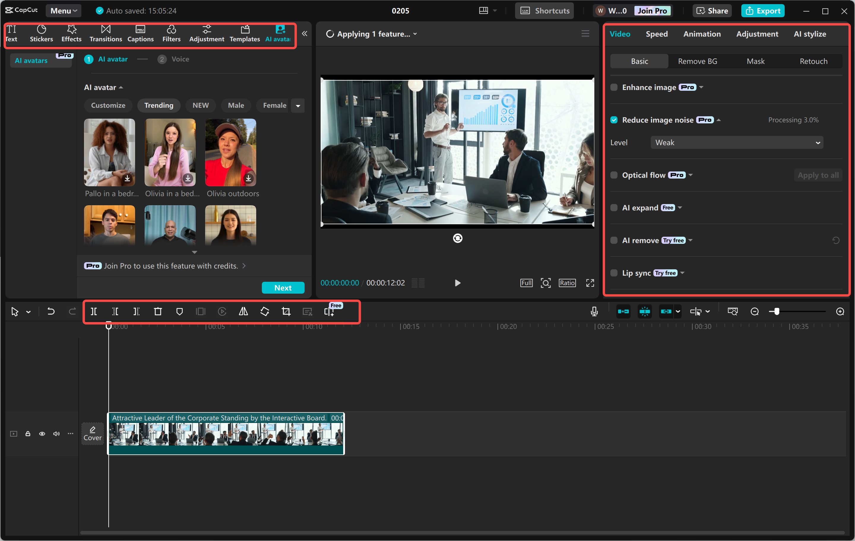 Personalización del video mediante el uso de varias herramientas en el CapCut editor de video de escritorio