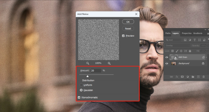 Mostrando cómo hacer una textura granulada en Photoshop
