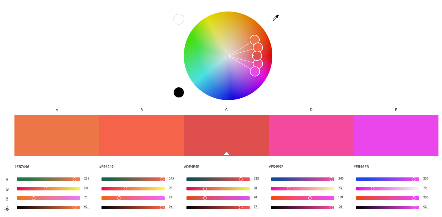 Adobe color wheel