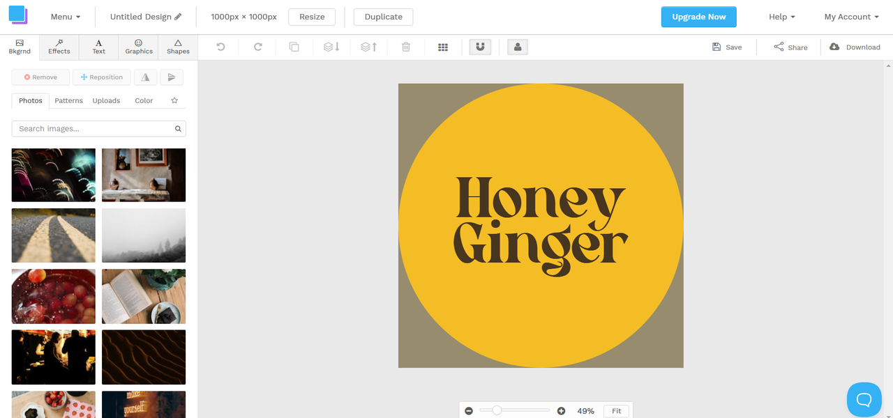 Making a Youtube profile picture in Snappa
