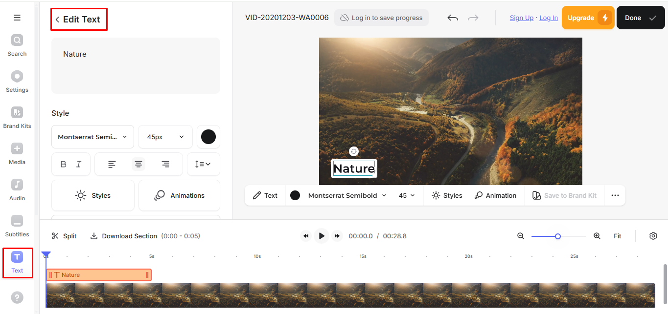 ממשקVEED.IO - כלי מושלם לכתיבת טקסט בווידאו בחינם באינטרנט