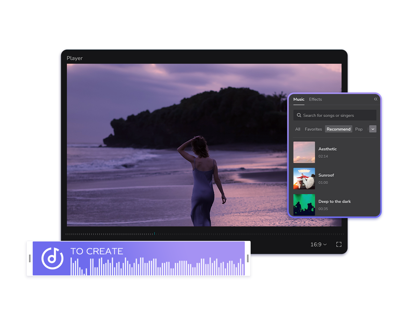 Add audio to video online