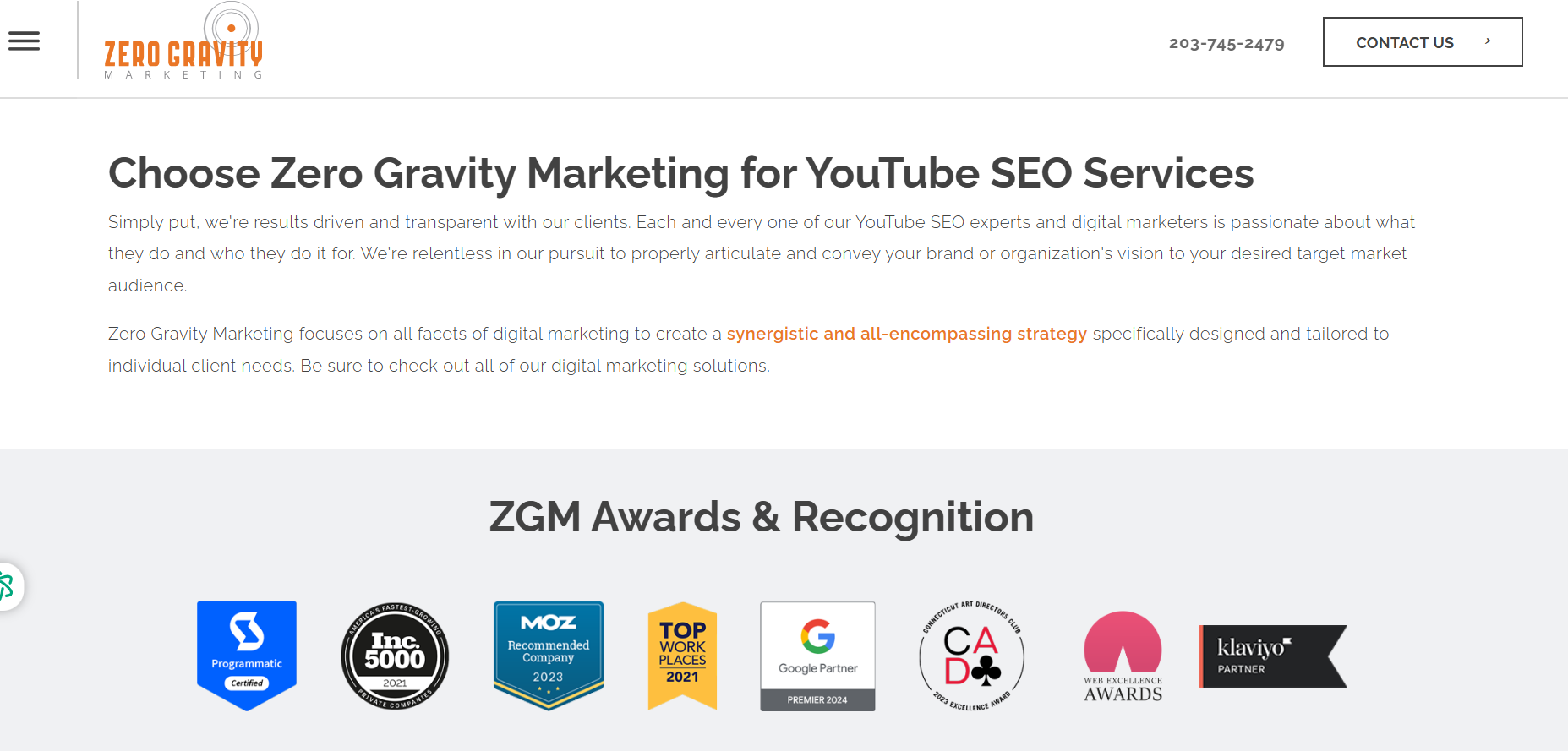 Zero Gravity Marketing YouTube SEO company