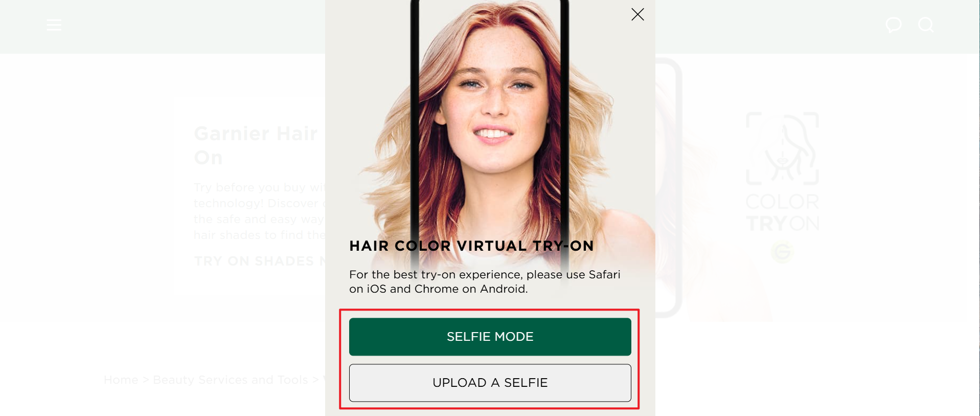 subukan ang kulay ng buhok nang virtual