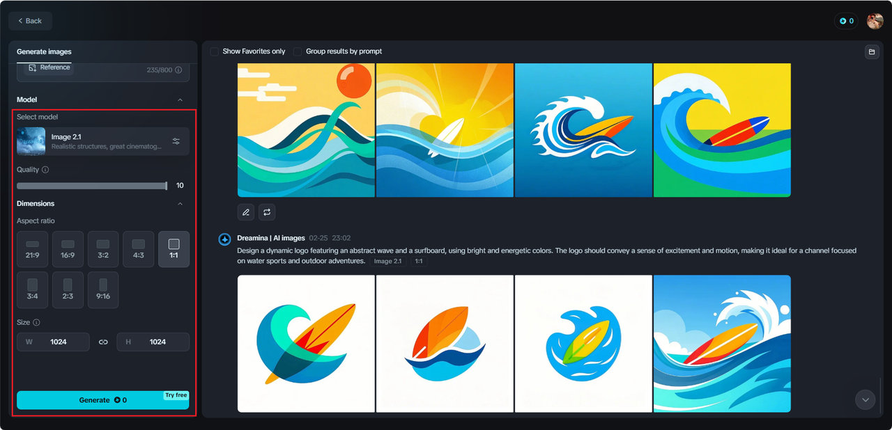 Generar diseño de logotipo de IA para YouTube