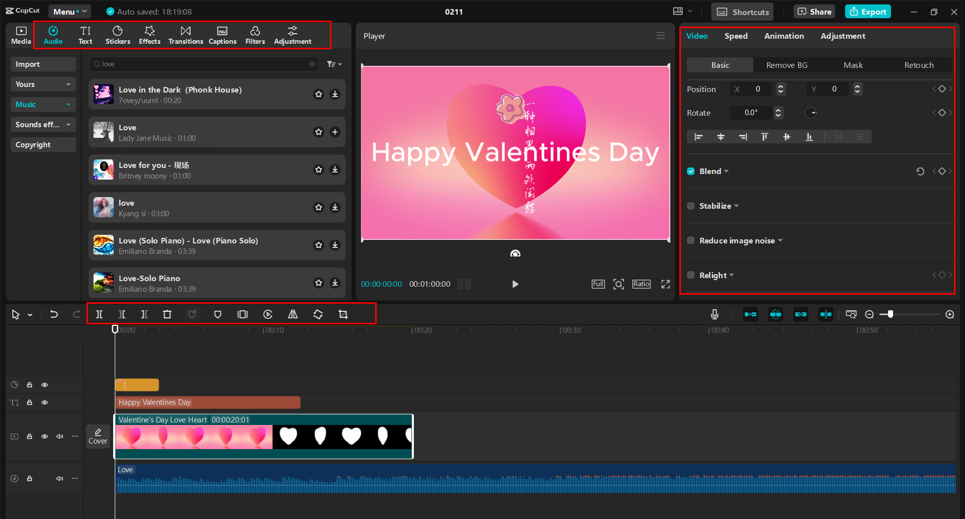 SEOを改善するためのCapCutデスクトップ動画編集のインターフェース-YouTube動画の編集