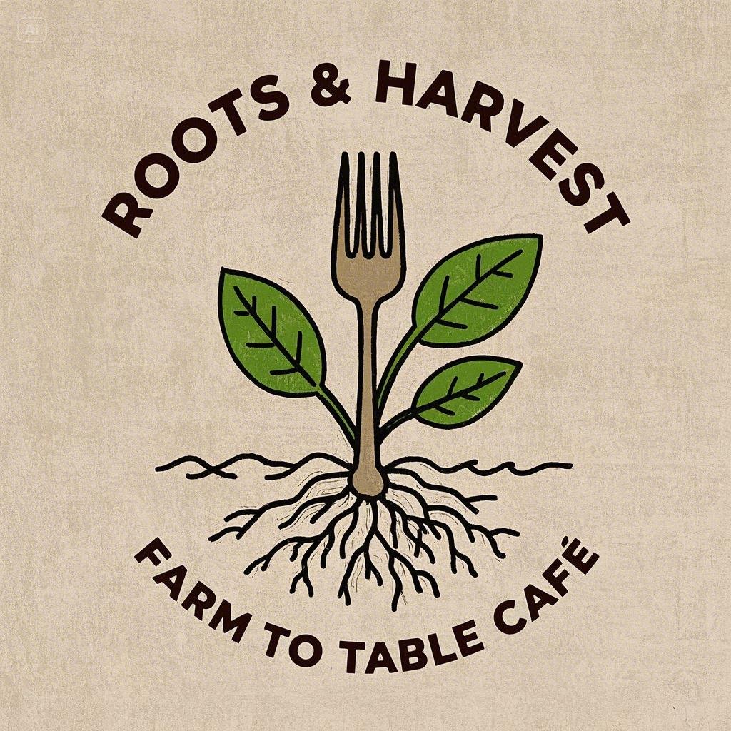 Farm-to-table café logo design