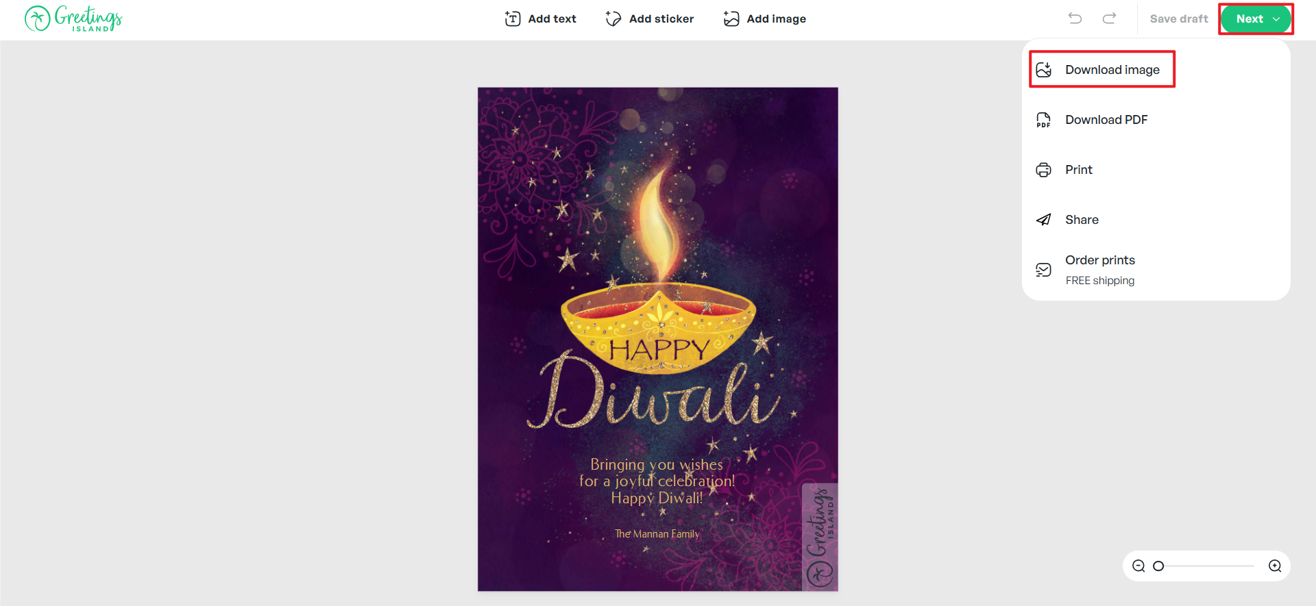 happy Diwali card drawing