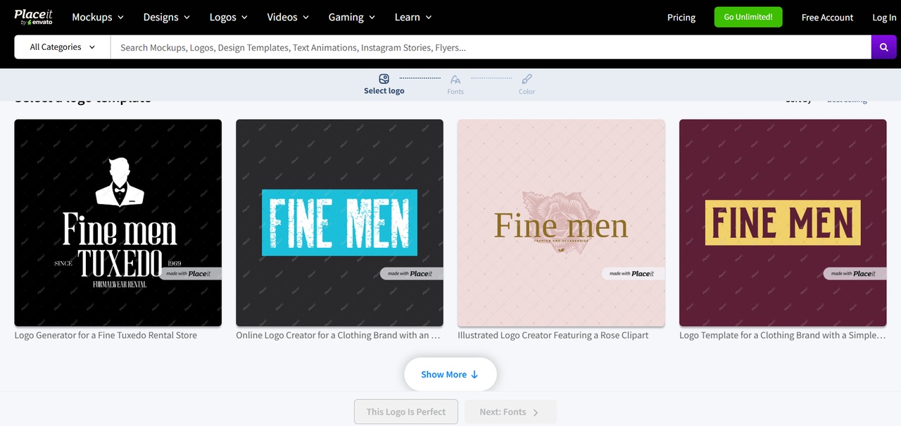 Platzieren Sie Mode-Logo-Designer