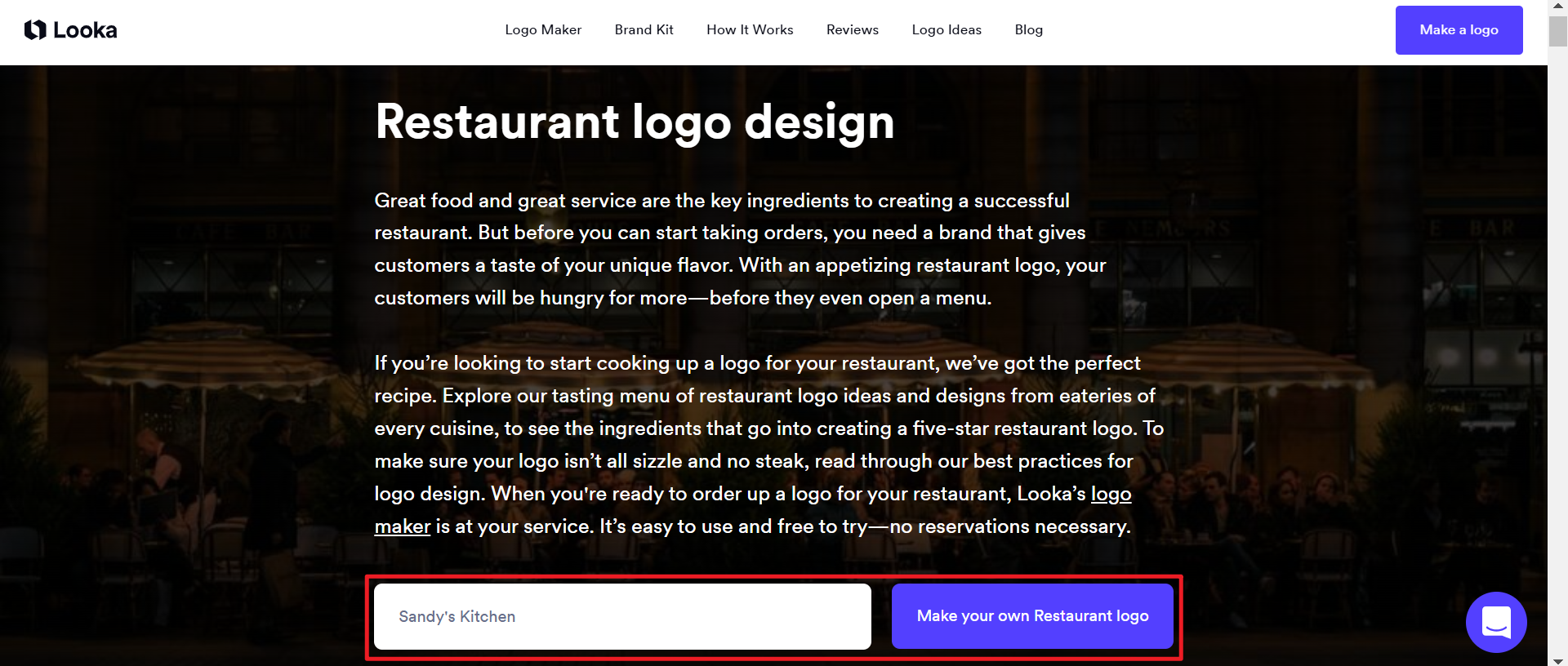 Write your restaurant's name