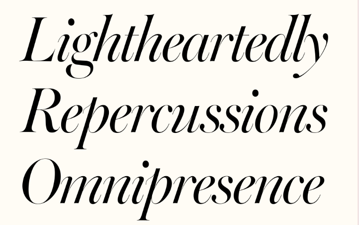 Běžné typy ručně psaného textu: Italic psaní