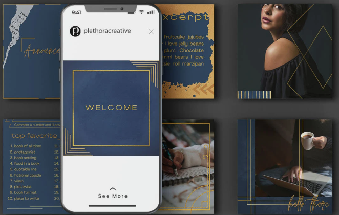 Arten von Instagram-Reel-Overlays: Branding-Overlays