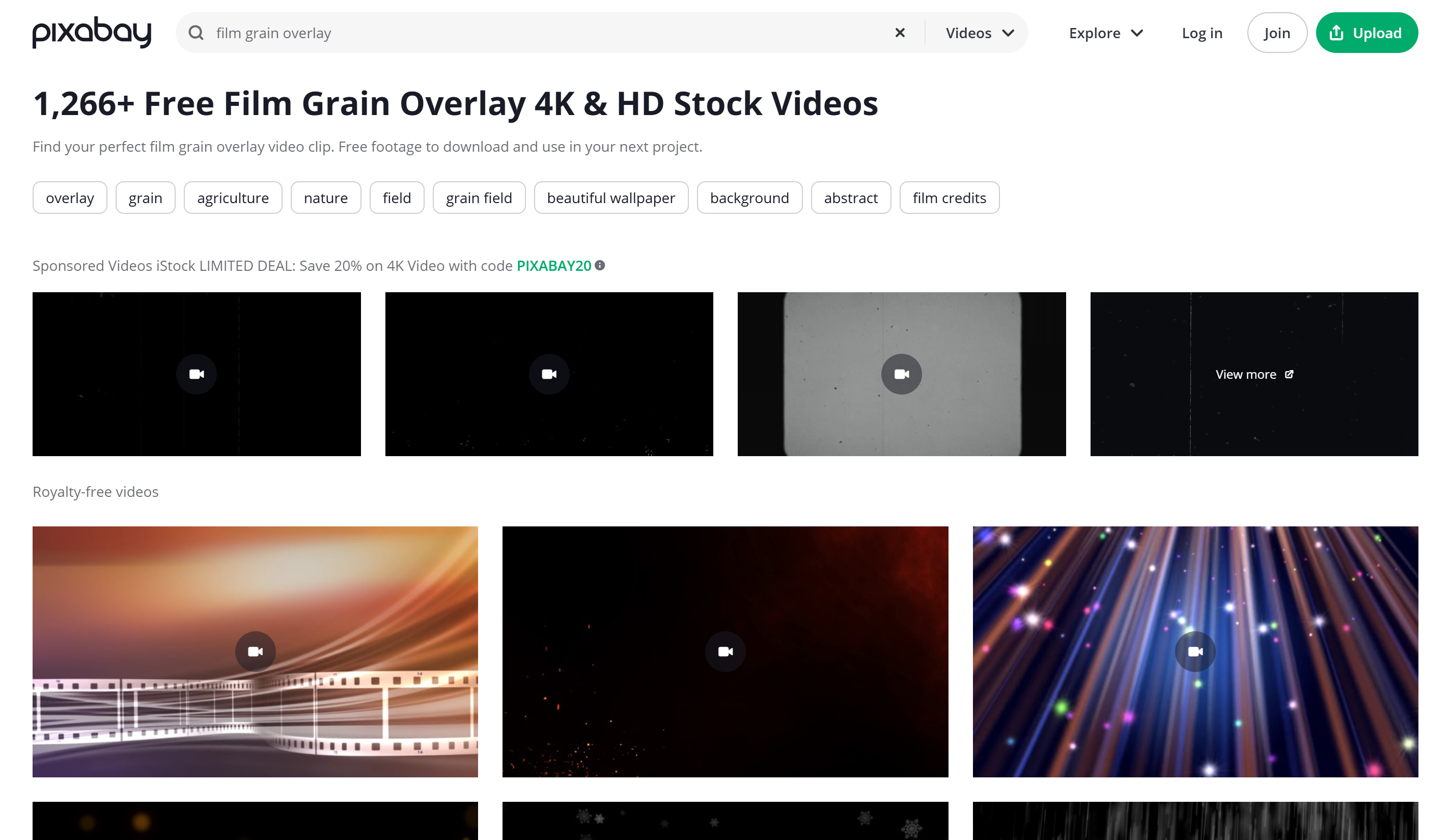 5 situs web terbaik untuk mengunduh overlay biji-bijian: Pixabay