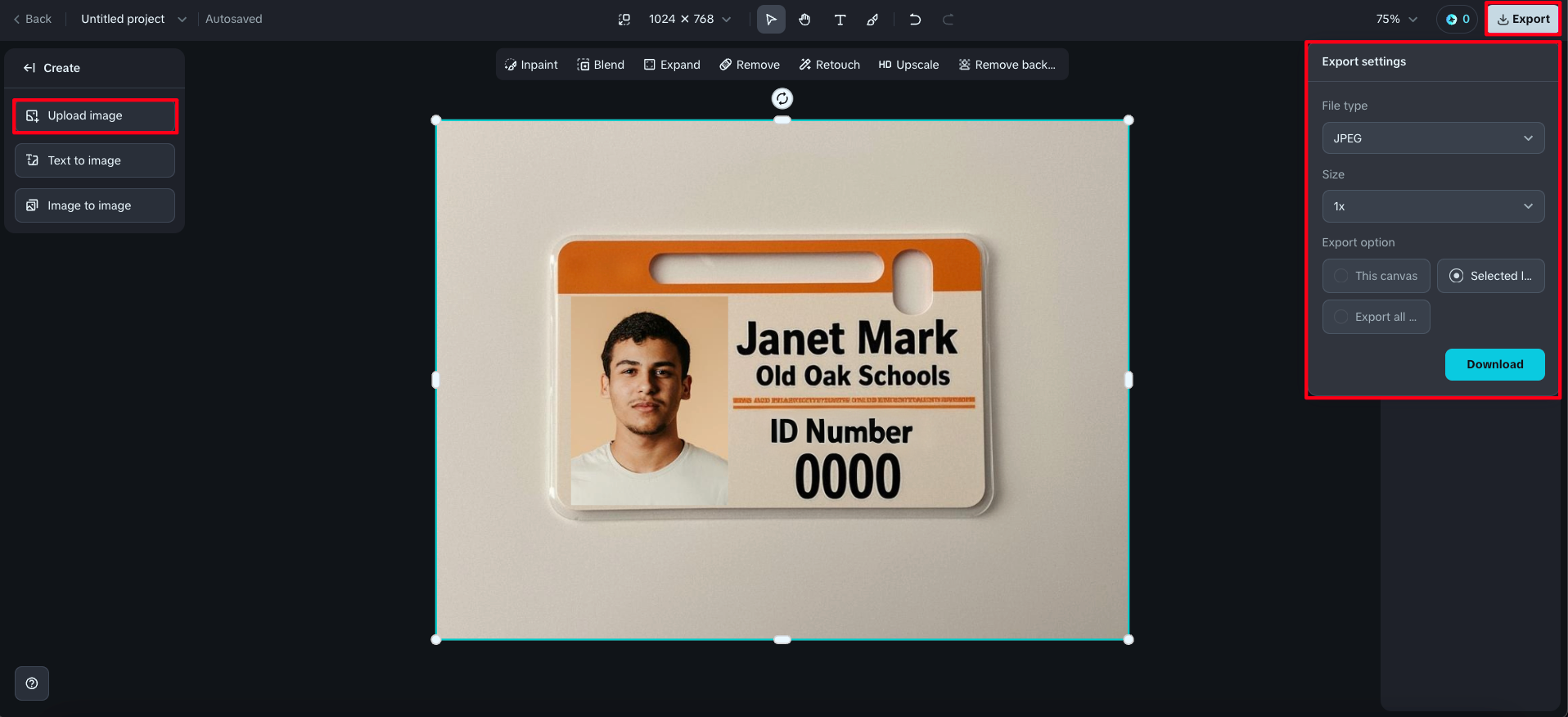 student id card making online free
