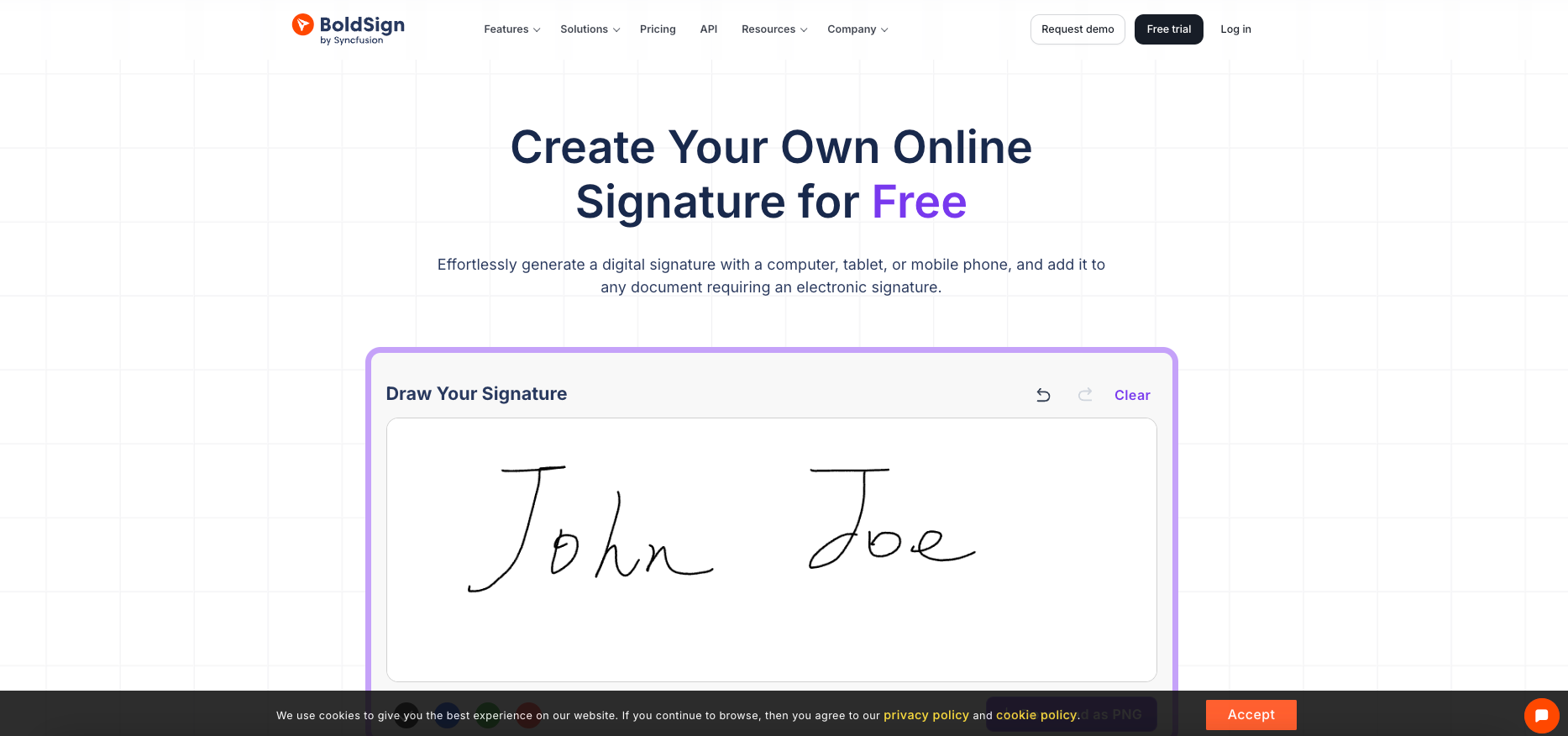 Generatore di firma BoldSign
