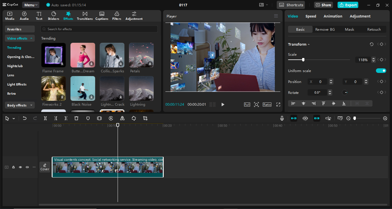 Interface of CapCut Desktop Video Editor - das beste Tool zum Bearbeiten von Videos für Twitch
