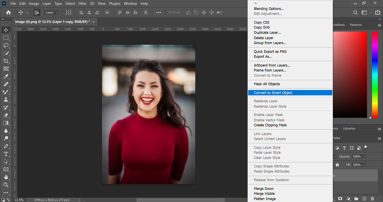 How to sharpen image on Photoshop