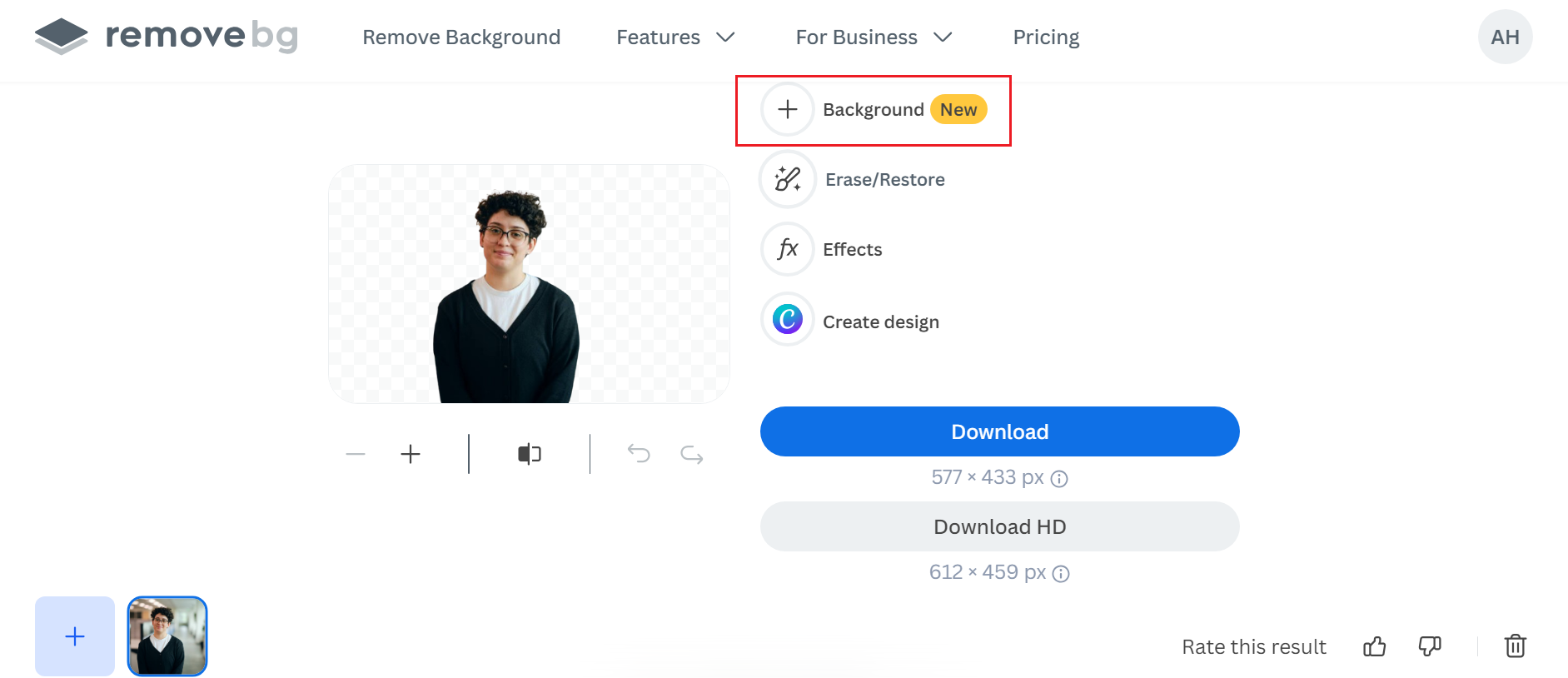 Add white background to passport photo