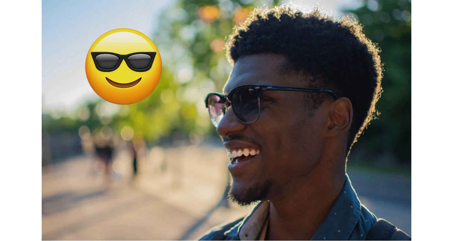 Smiling face with sunglasses emoji