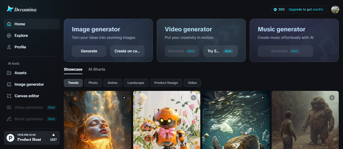Dreamina's AI YouTube header creator