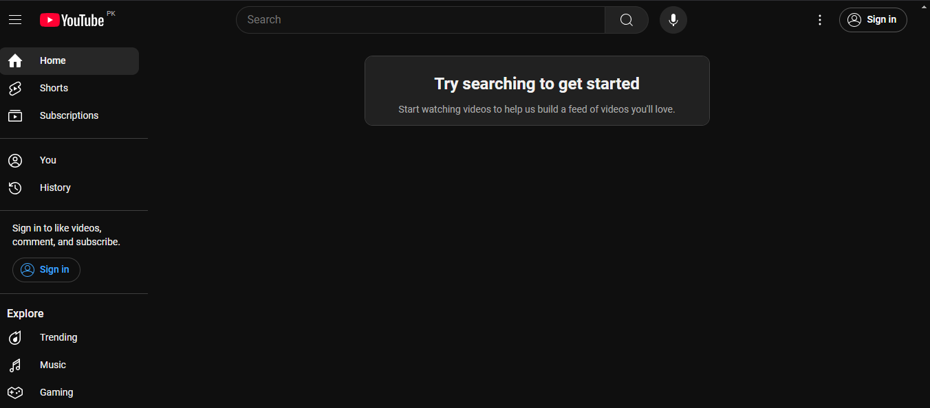 Melden Sie sich bei YouTube an