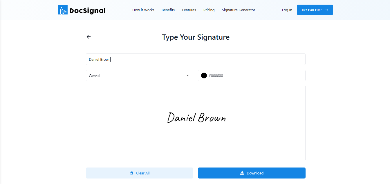 Online fake signature png generator
