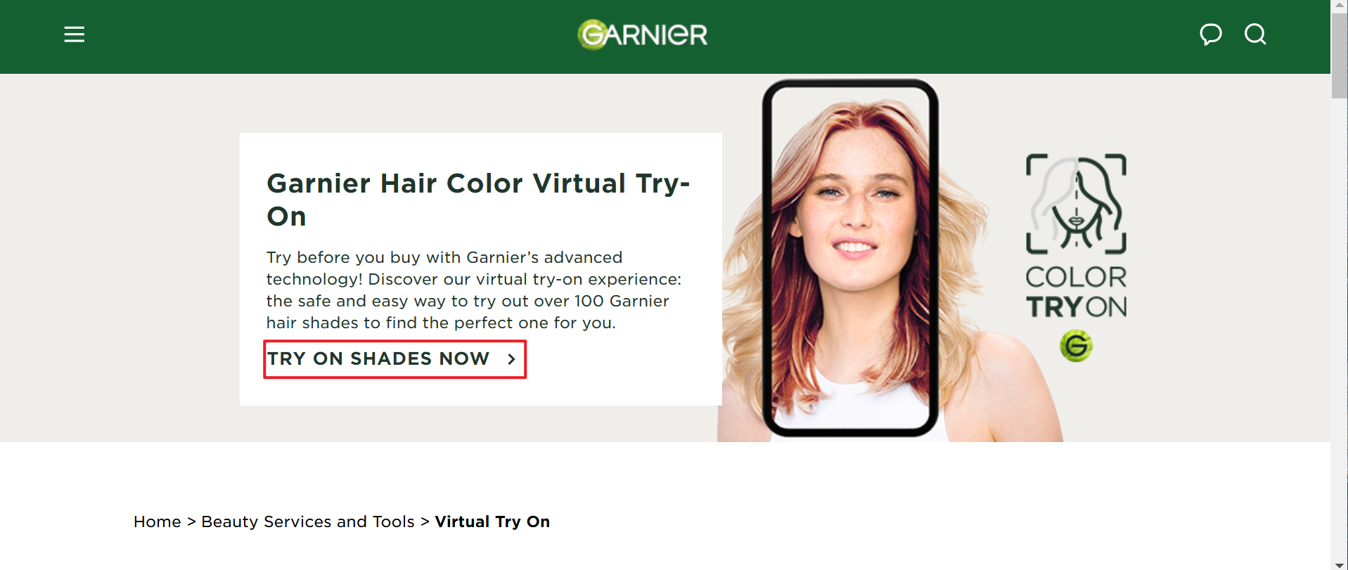 Virtual na pagsubok ng buhok