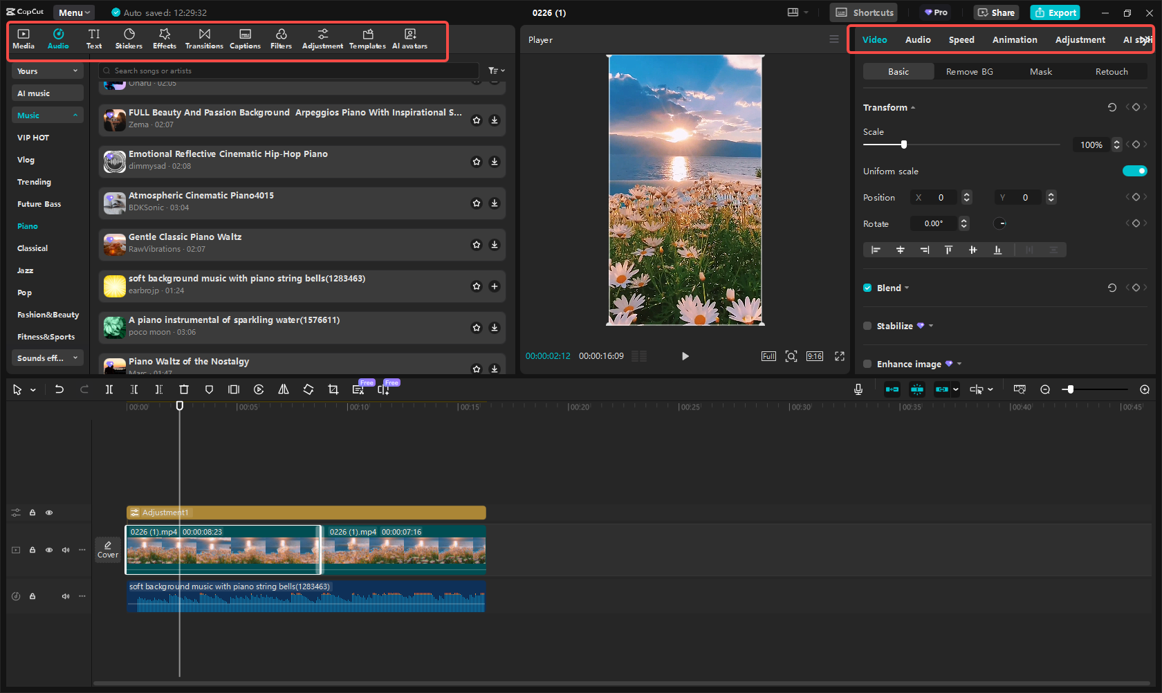 Edit the Reel