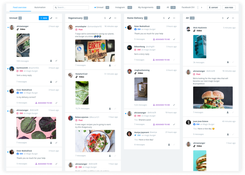 Interface de Brandwatch - un tracker analytique TikTok convivial
