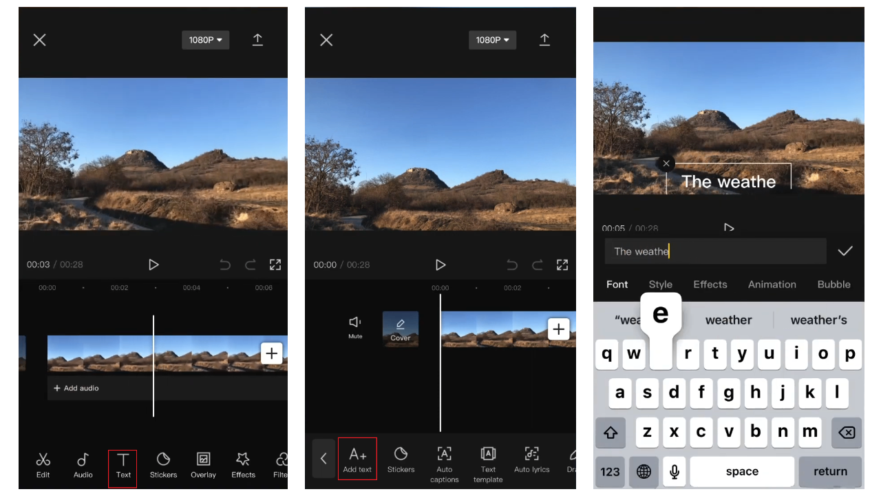 Add text option