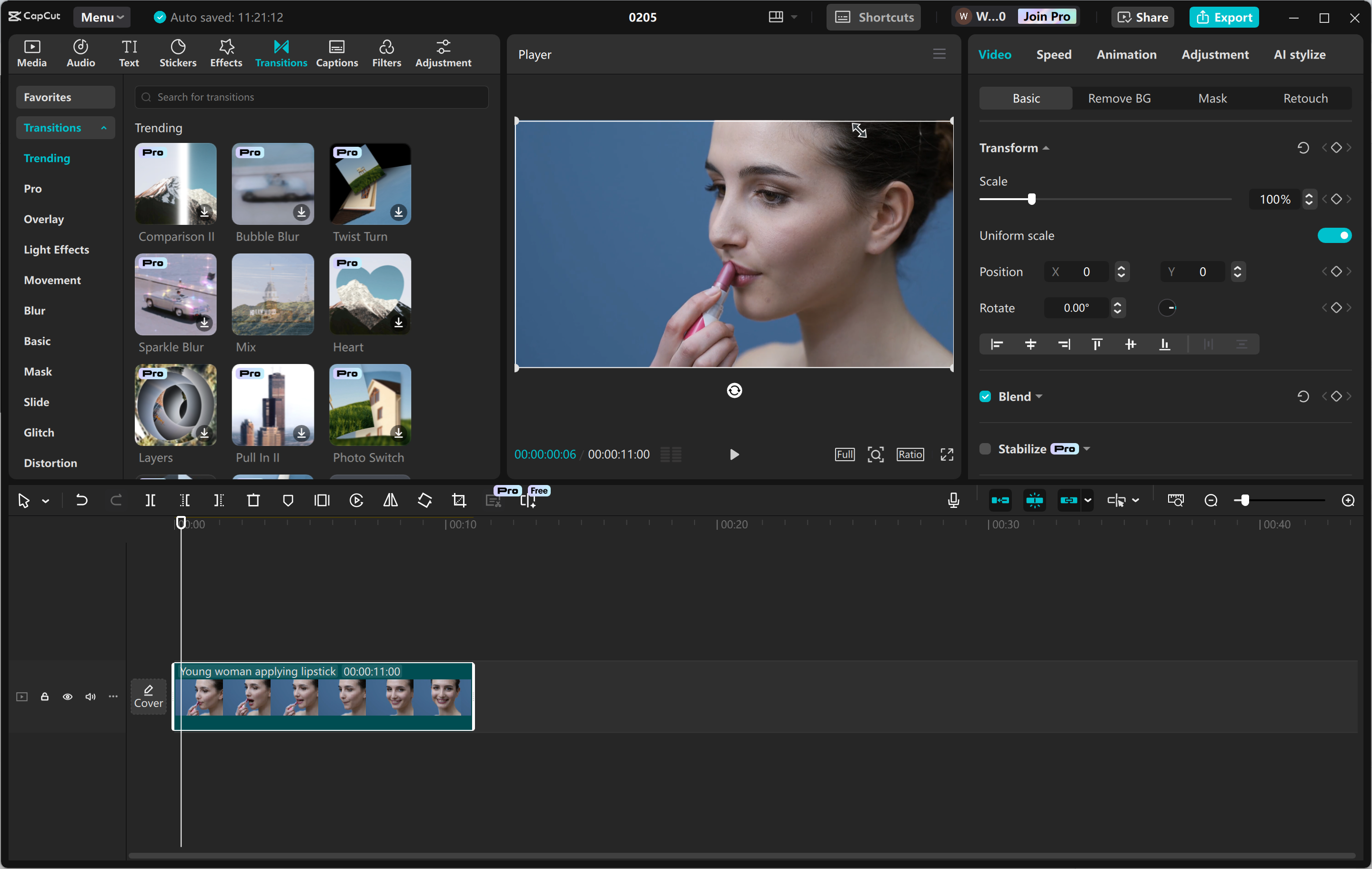 Bearbeitungsoberfläche des CapCut Desktop-Video-Editors - ein perfektes Werkzeug für die Erstellung ansprechender YouTube-Werbebanner