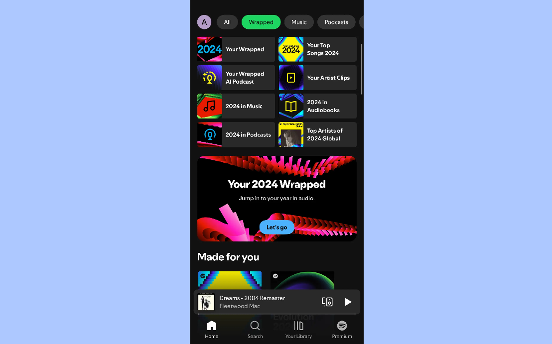 Spotify Avvolto sul cellulare