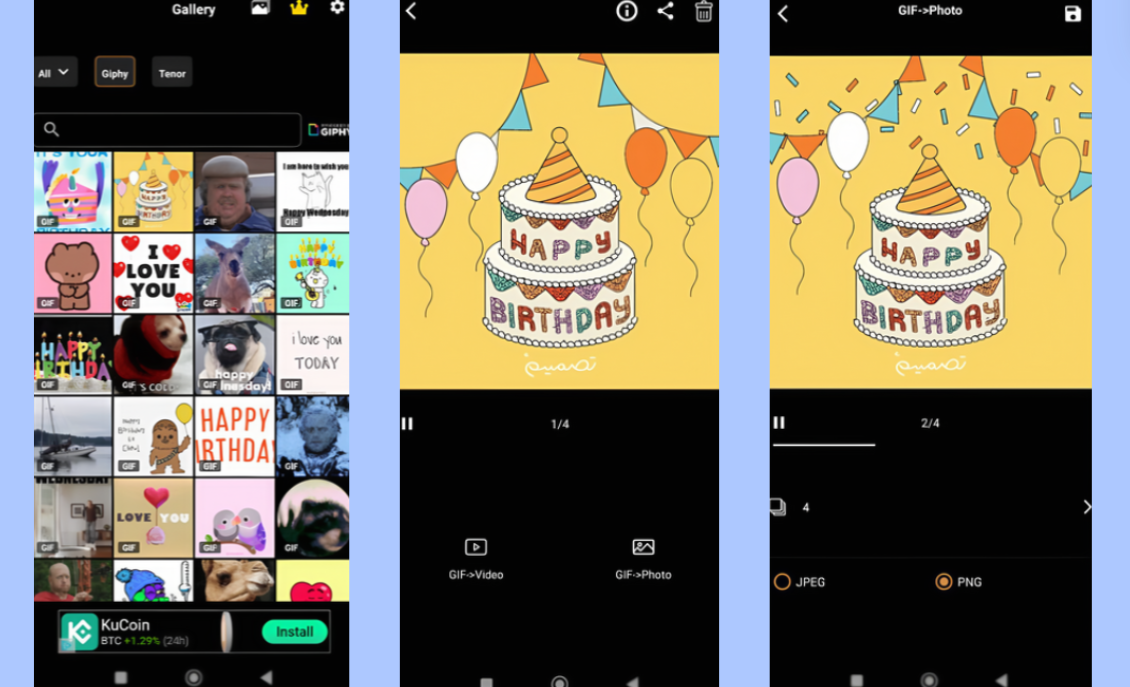 Converti GIF in PNG in Convertitore GIF