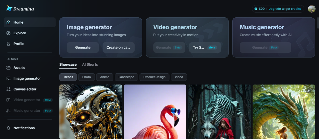 Editor foto AI Dreamina