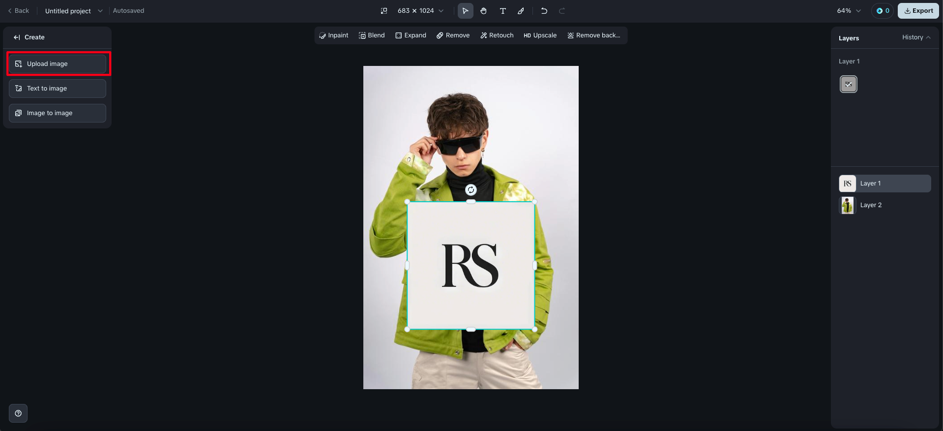 ajouter un logo en photo en ligne