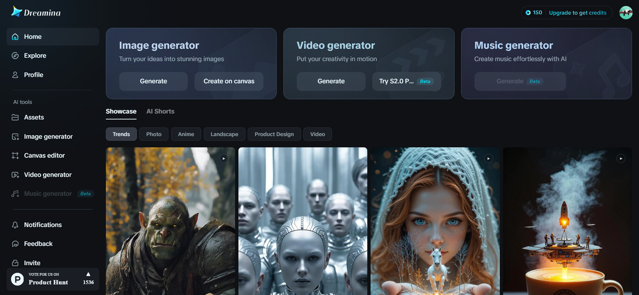 Dreamina-Homepage