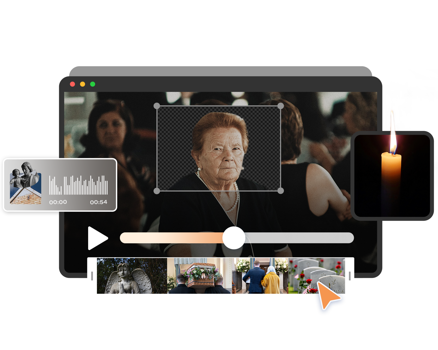 Creatore di video commemorativi online