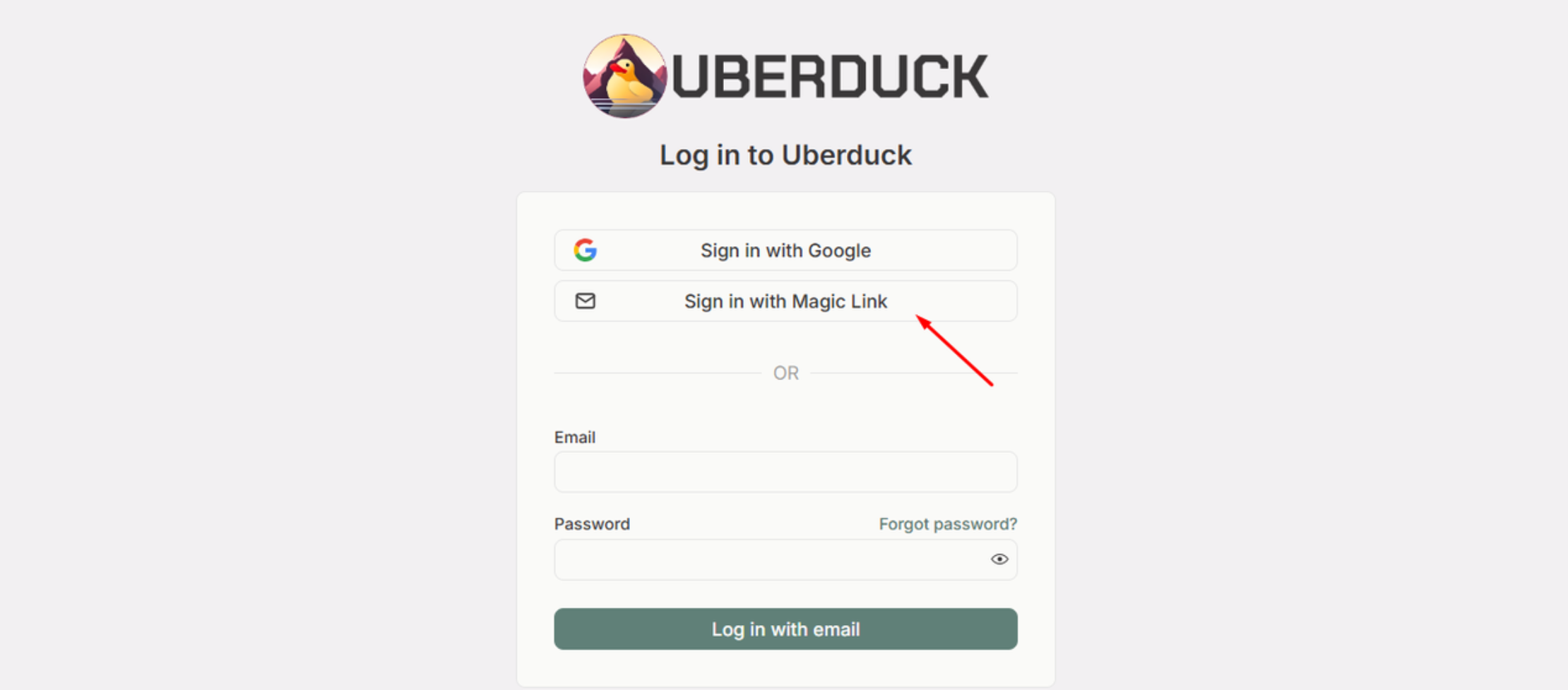 Trang đăng nhập trang web Uberduck để tạo giọng nói rapper AI