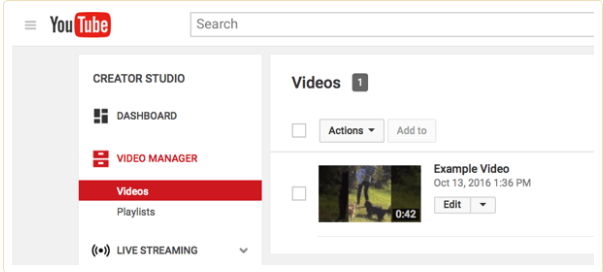 Using the YouTube video manager to add cards to a video