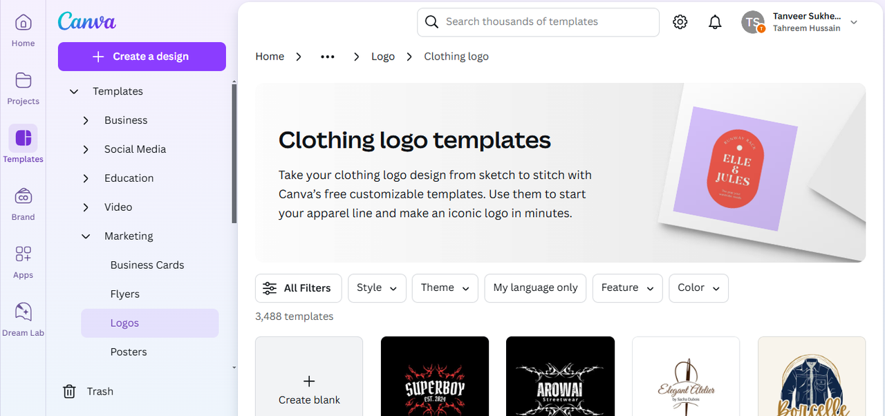 Interface Canva