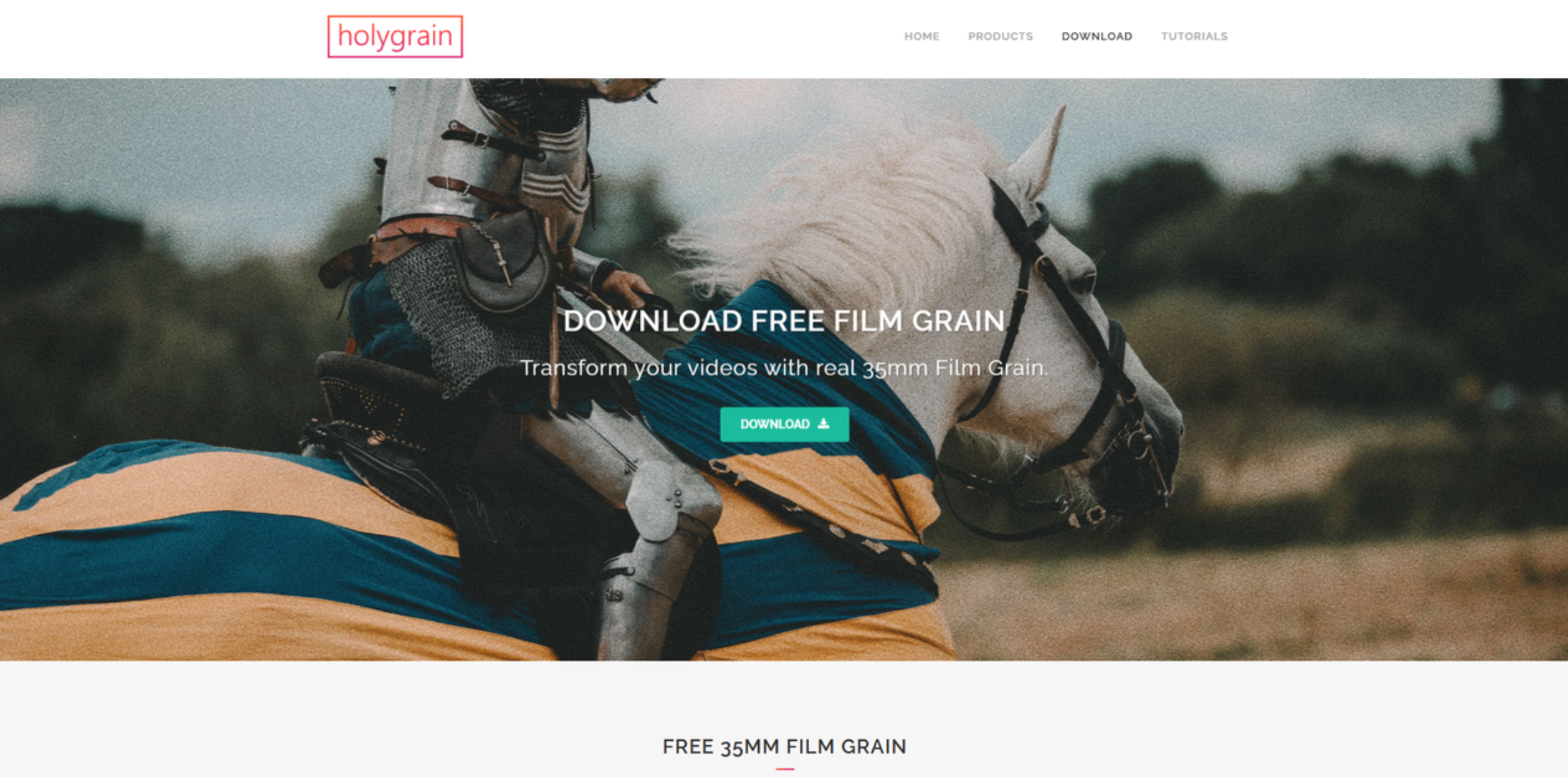 Giao diện của HolyGrain - một công cụ có giá trị cho kết cấu hạt phim 35mm
