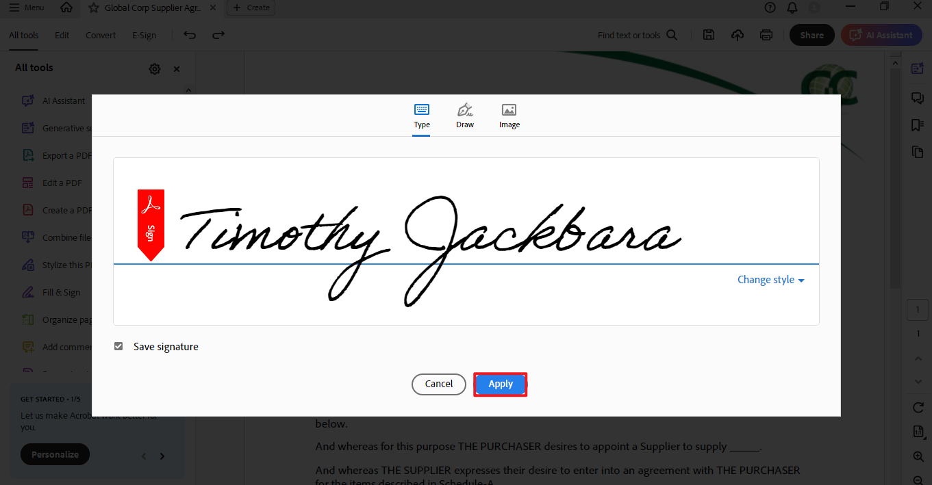 Cómo hacer una firma en adobe