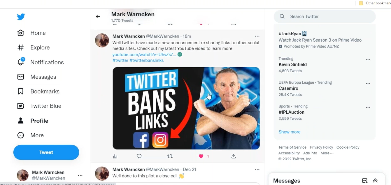Promote YouTube channel on Twitter